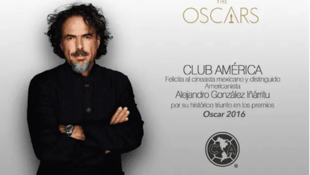 El club felicitó al gran cineasta mexicano en 2016 (América redes)