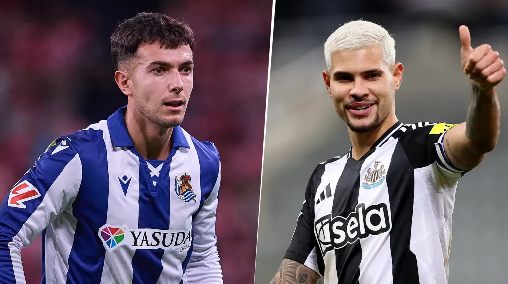 Martín Zubimendi y Bruno Guimaraes son las prioridades de Manchester City (GETTY IMAGES)