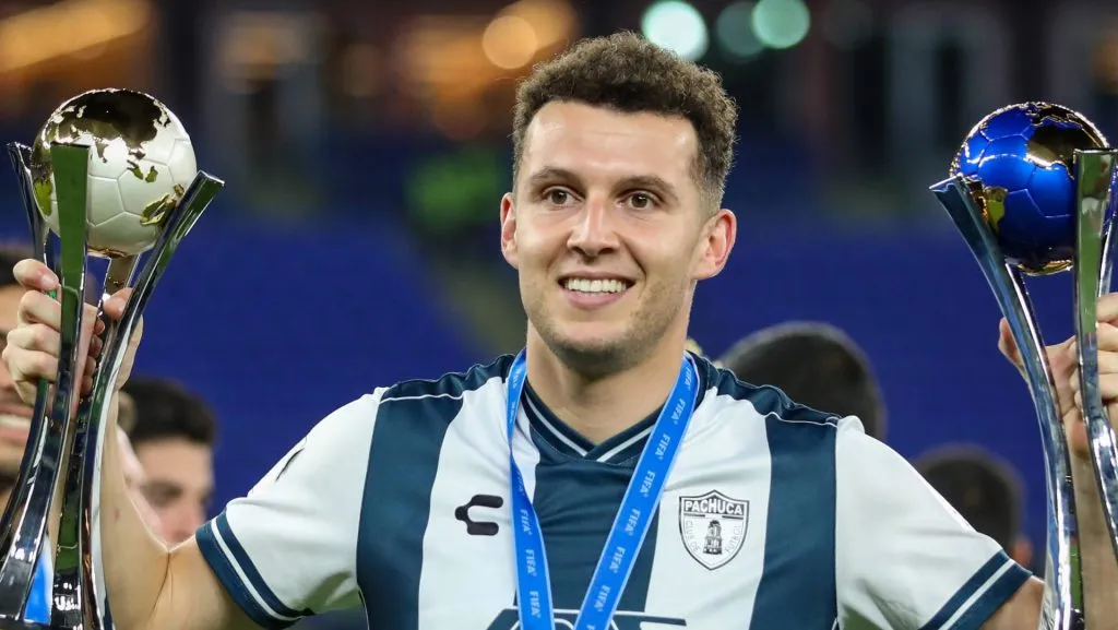 Oussama Idrissi celebrando el segundo puesto en el Mundial de Clubes (Getty Images)
