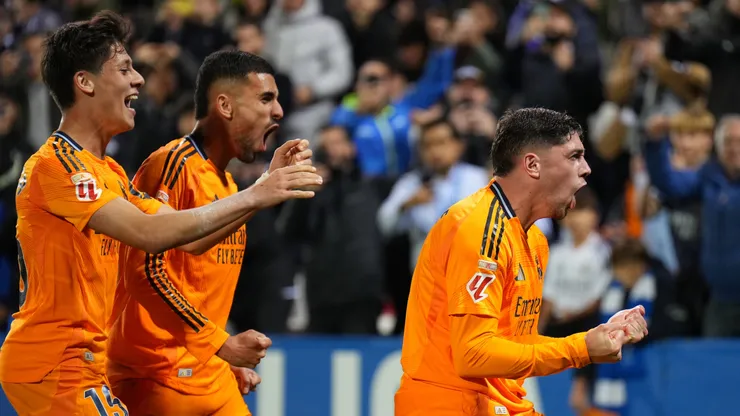 Valverde, a puro grito de gol.