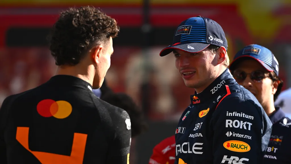 Lando Norris fue el único que incomodó a Max Verstappen en la lucha por el Mundial de 2024 (GETTY IMAGES)