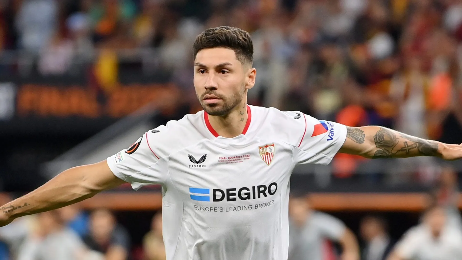 Gonzalo Montiel tuvo poco rodaje en Sevilla. (Getty Images)