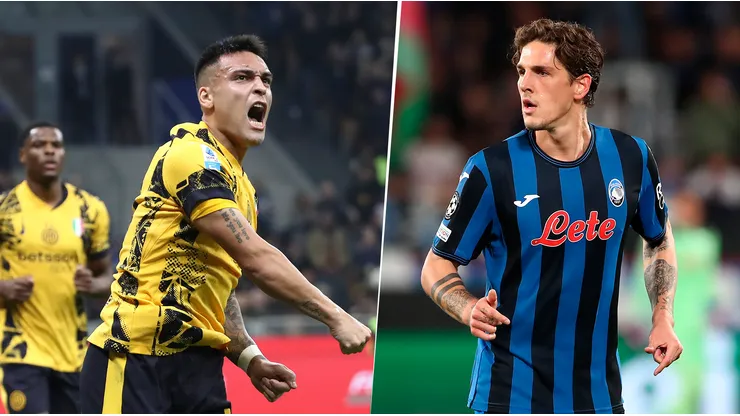 Lautaro Martínez (Inter) y Nicoló Zaniolo (Atalanta).