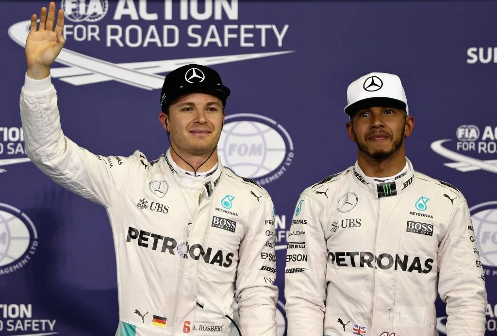 Nico Rosberg fue compañero de Lewis Hamilton en Mercedes (GETTY IMAGES)