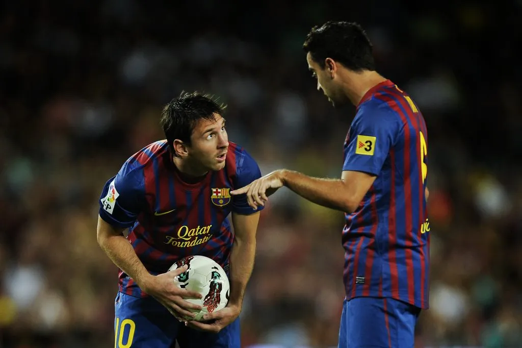 Lionel Messi y Xavi Hernández, dos compañeros que supieron brillar juntos [Foto: Getty Images]