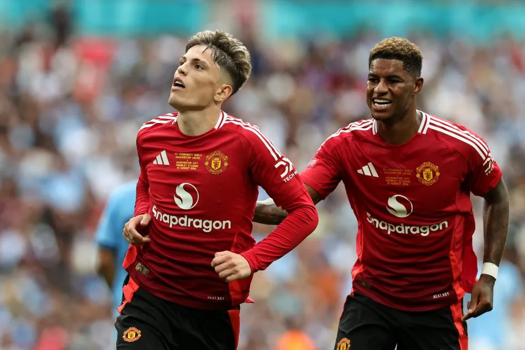 Alejandro Garnacho y Marcus Rashford podrían abandonar Manchester United (GETTY IMAGES)