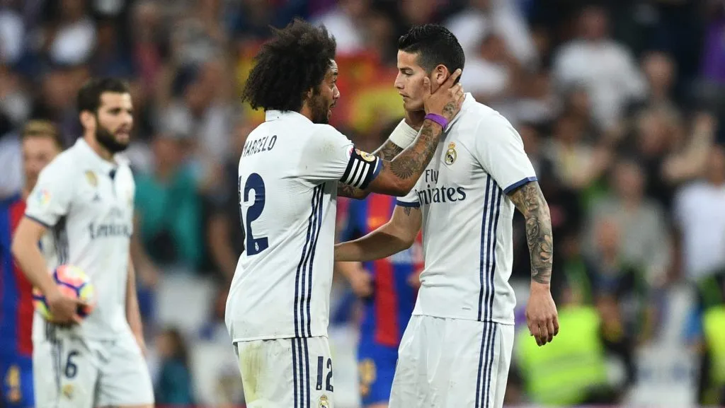 James Rodríguez y Marcelo tuvieron su momento de gloria en el Real Madrid. (GETTY IMAGES)