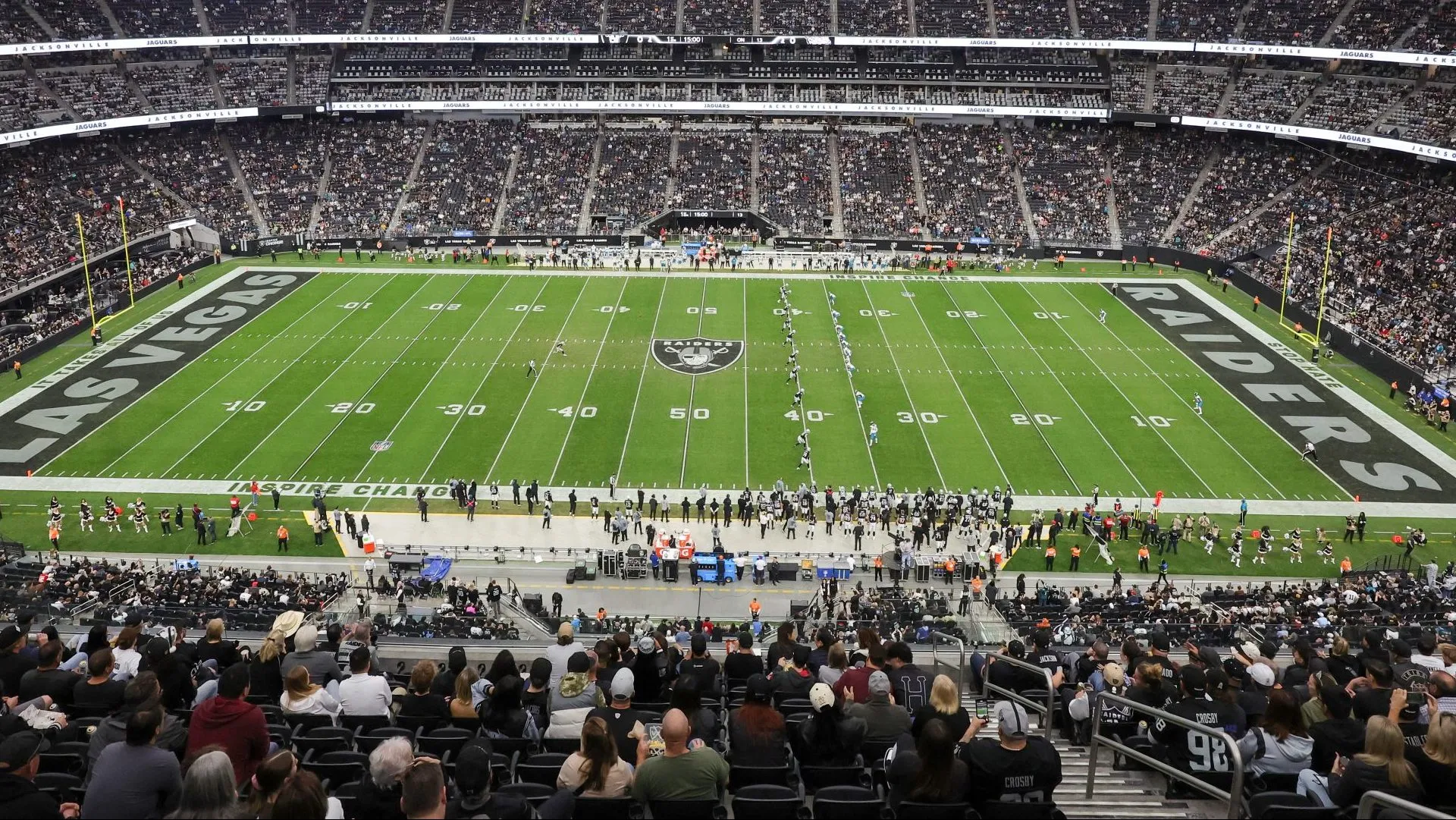 El Allegiant Stadium en un partido de NFL (Getty Images)