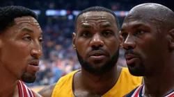 Scottie Pippen, LeBron James y Michael Jordan.