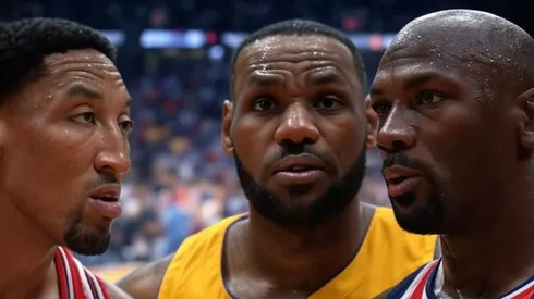 Scottie Pippen, LeBron James y Michael Jordan.