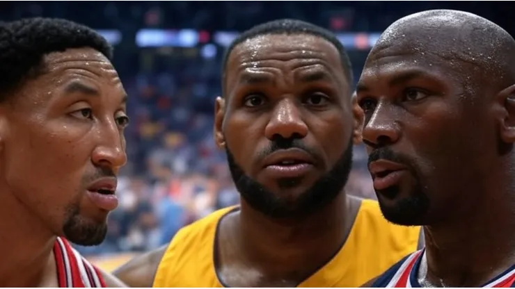Scottie Pippen, LeBron James y Michael Jordan.