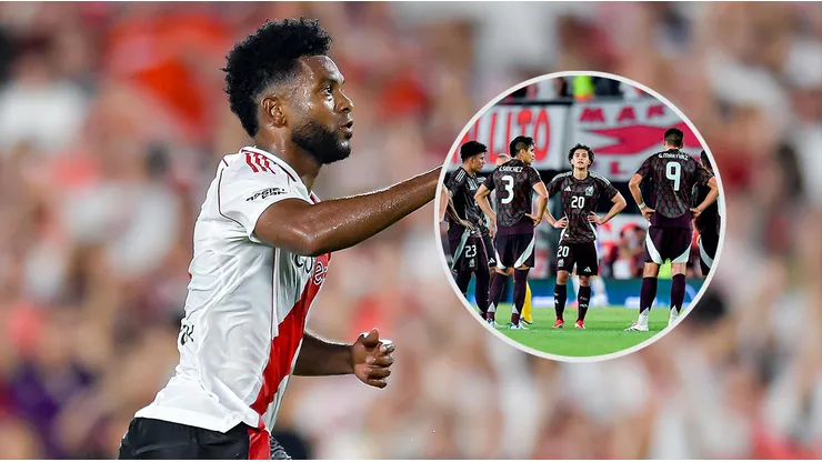 River y una jugarreta que reclamaron en el 'Tri'.