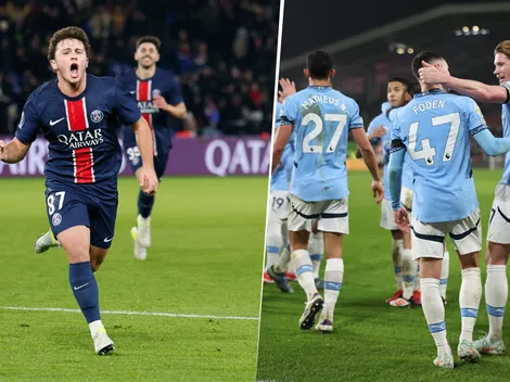Las alineaciones del juego entre PSG y Manchester City