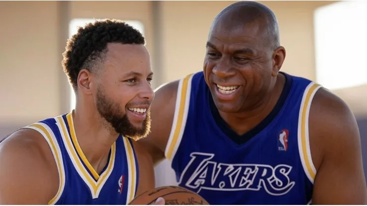 Stephen Curry y Magic Johnson.