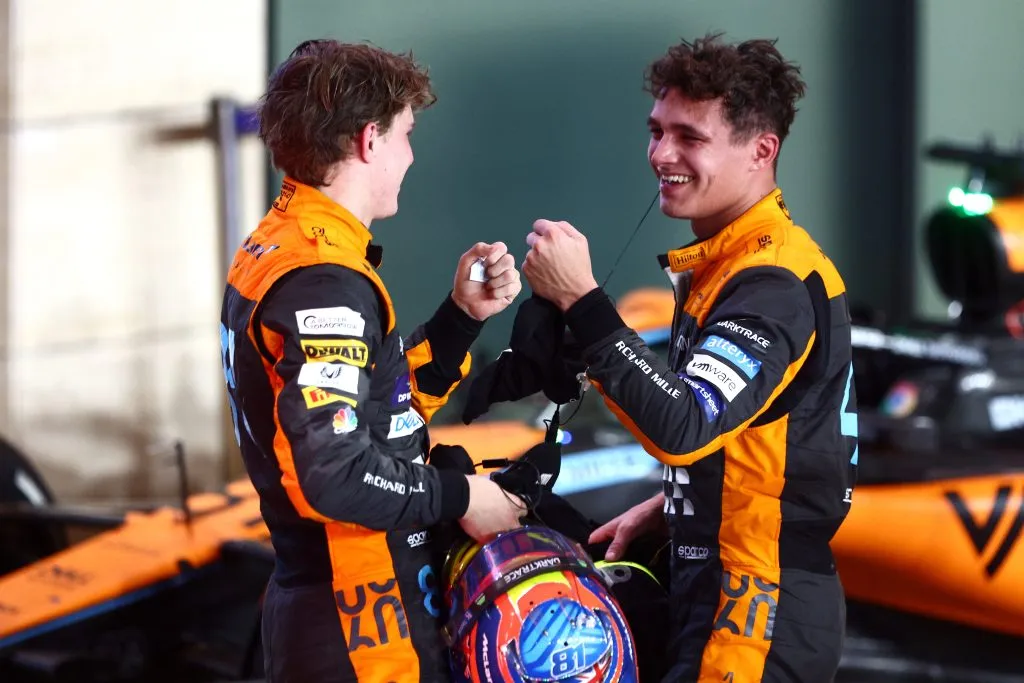 Oscar Piastri y Lando Norris son los candidatos de Steiner para 2025 (GETTY IMAGES)