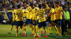 Los jugadores de América, a puro festejo.