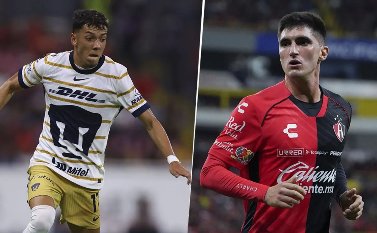 Las alineaciones de Pumas UNAM vs. Atlas por el Clausura 2025