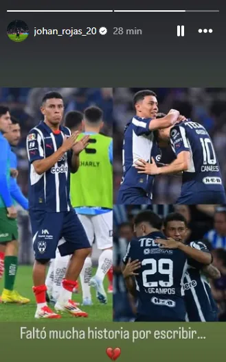 El posteo de Johan Rojas en redes sociales.