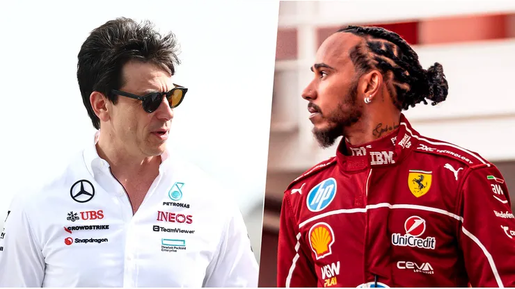 Toto Wolff no ocultó sus sentimientos al ver a Lewis Hamilton vestido de Ferrari