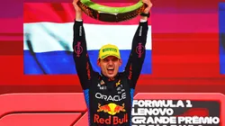 Max Verstappen celebrando su victoria en el Gran Premio de Brasil 2024