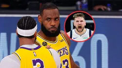 Anthony Davis, LeBron James y Luka Doncic.