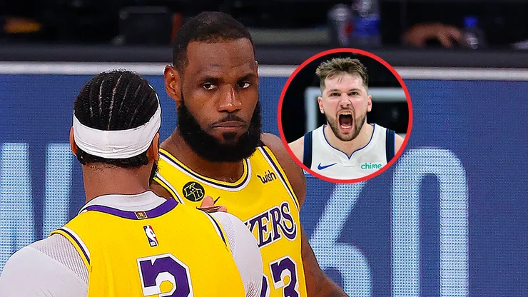 Anthony Davis, LeBron James y Luka Doncic.