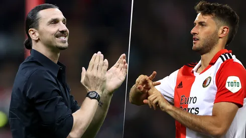 Zlatan Ibrahimovic y Santiago Giménez estuvieron en San Siro para ver el Derby ante el Inter.