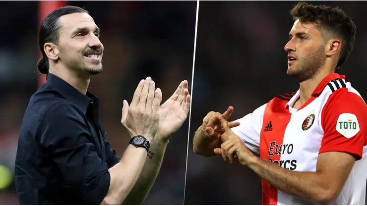 Zlatan Ibrahimovic y Santiago Giménez estuvieron en San Siro para ver el Derby ante el Inter.