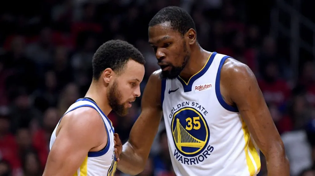 Stephen Curry y Kevin Durant. (Foto: Getty Images)
