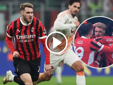 VIDEO: asistencia de lujo de Santi Giménez en su estreno en Milan por Copa Italia