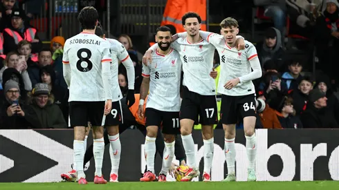 Los jugadores de Liverpool, a puro festejo.