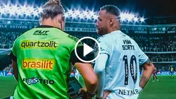 Neymar ingresó tras el entretiempo al partido.