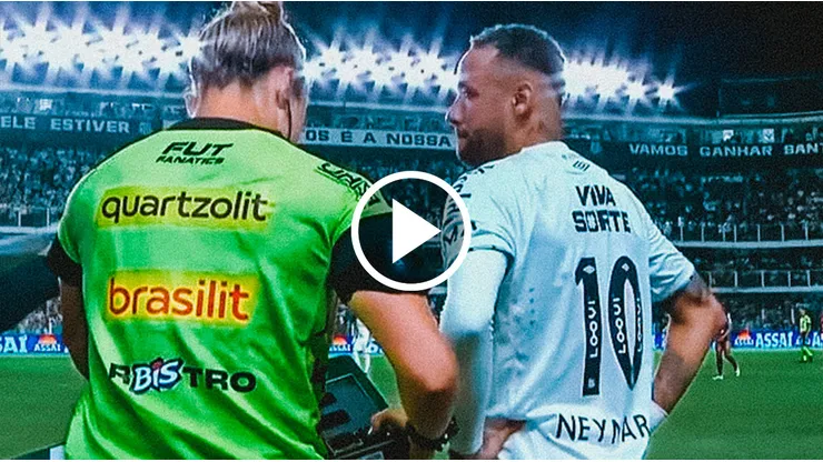 Neymar ingresó tras el entretiempo al partido.