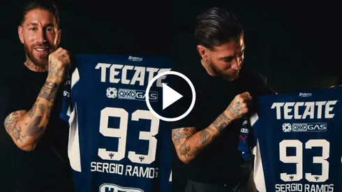 Sergio Ramos con la playera #93 de Monterrey.