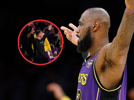 Luka Doncic y la reacción al tiro de LeBron desde la mitad de la cancha