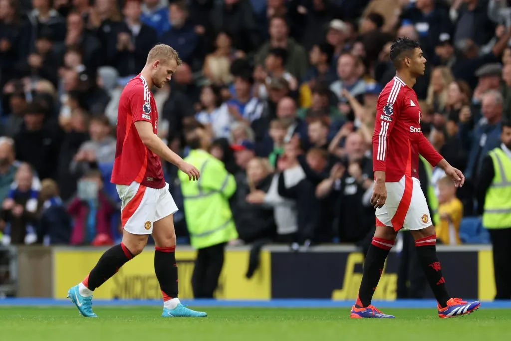 Matthijs de Ligt y Casemiro no son parte del once titular de Rúben Amorim (GETTY IMAGES)