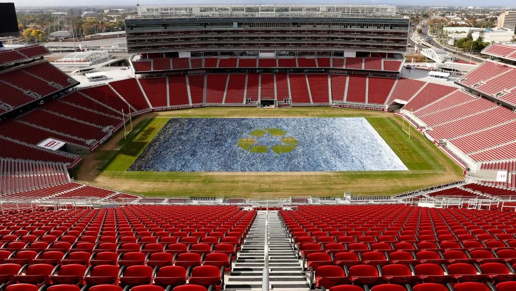 El Levi’s Stadium de Santa Clara en California es la sede elegida para el Super Bowl en 2026. (GETTY IMAGES)