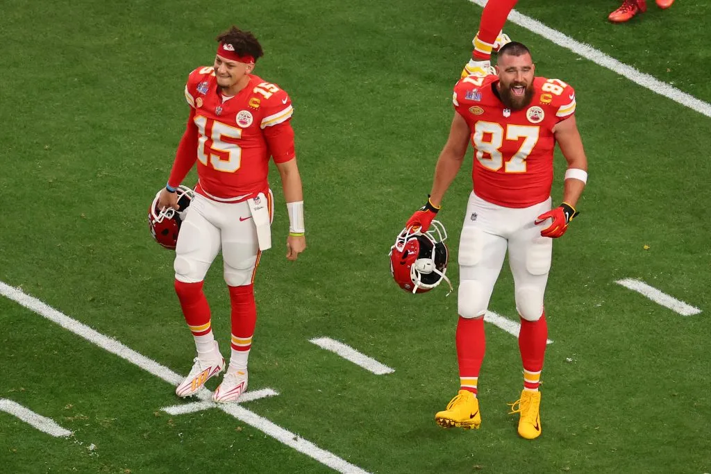 Patrick Mahomes y Travis Kelce (Getty Images)