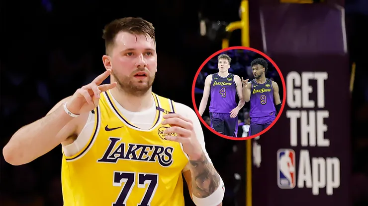 Luka Doncic, Dalton Knecht y Bronny James.