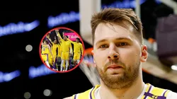 Jugadores de Lakers y Luka Doncic.