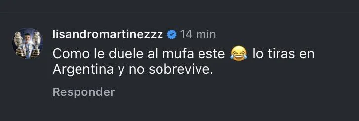 El comentario de Lisandro Martínez contra Scholes [Foto: TyC Sports]