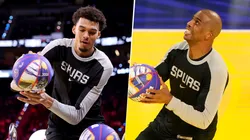 Victor Wembanyama y Chris Paul en el All-Star Game 2025