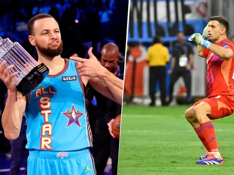 Curry se volvió loco: su festejo estilo Dibu Martínez tras ganar el MVP del All-Star