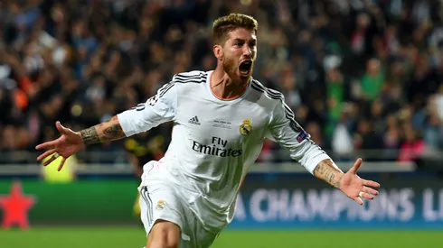 Sergio Ramos en uno de los goles al Atlético de Madrid