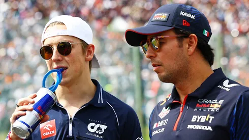 Liam Lawson y Sergio Pérez en el Gran Premio de Japón 2023