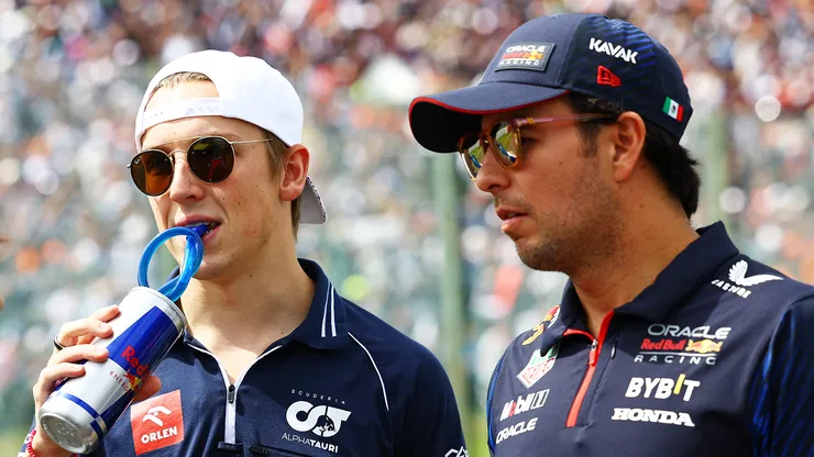 Liam Lawson y Sergio Pérez en el Gran Premio de Japón 2023