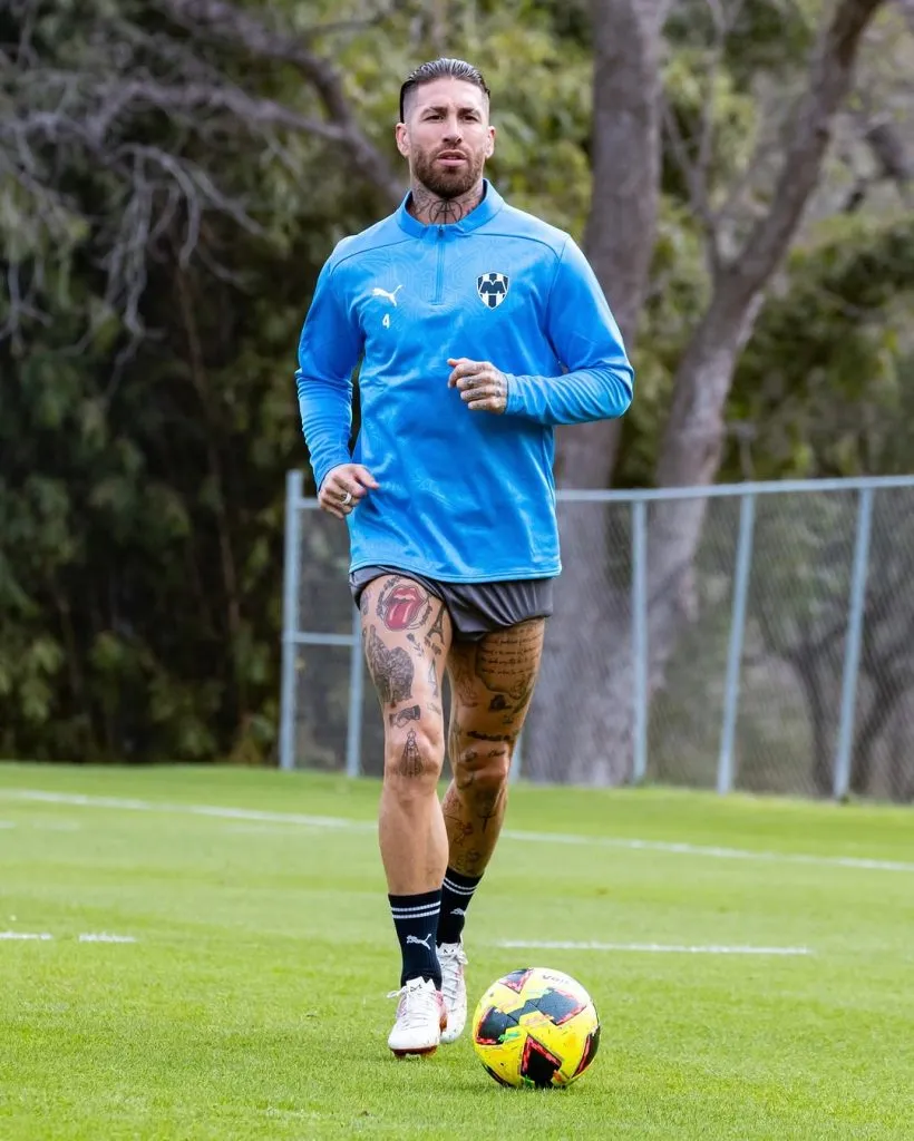 Sergio Ramos en el último entrenamiento de Rayados (@sergioramos)