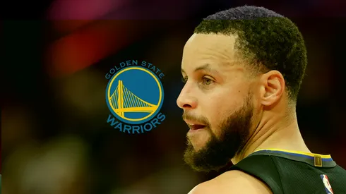 El logo de Golden State Warriors y Stephen Curry.