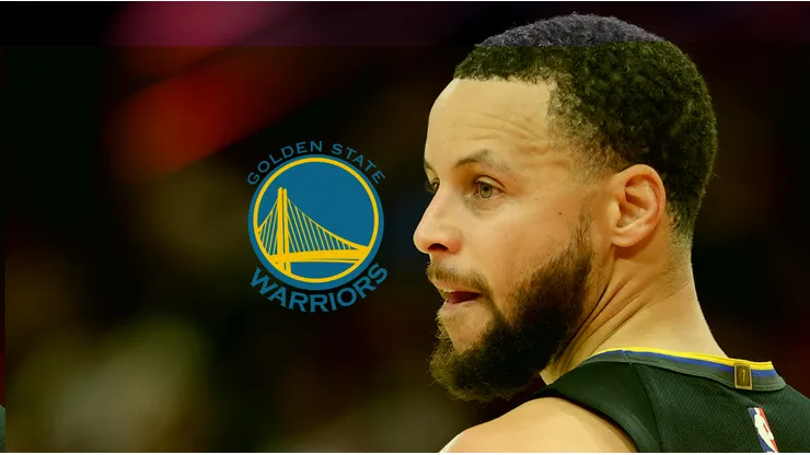 El logo de Golden State Warriors y Stephen Curry.