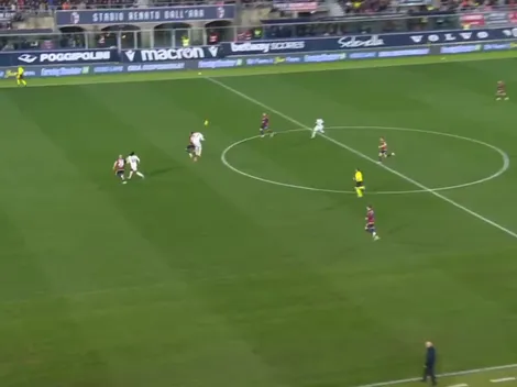 La asistencia top de Santi Giménez a Rafael Leao